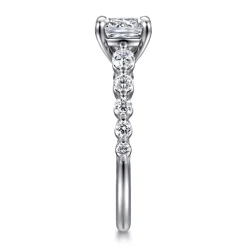 Gabriel & Co. Emberlie - 14K White Gold Cushion Cut Diamond Engagement Ring