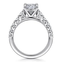 Gabriel & Co. Emberlie - 14K White Gold Cushion Cut Diamond Engagement Ring