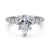 Hot Gabriel & Co. Emberlie - 14K White Gold Pear Shape Diamond Engagement Ring