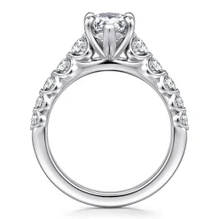 Hot Gabriel & Co. Emberlie - 14K White Gold Pear Shape Diamond Engagement Ring