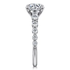 New Gabriel & Co. Emberlie - 14K White Gold Round Diamond Engagement Ring