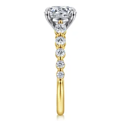 New Gabriel & Co. Emberlie - 14K White Gold Round Diamond Engagement Ring