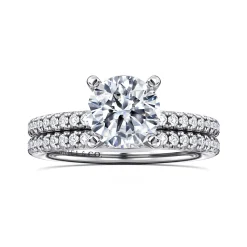 Clearance Gabriel & Co. Emberlynn - 14K White Gold Round Cut Diamond Engagement Ring