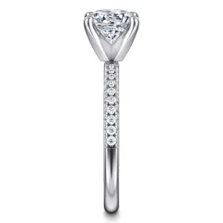 Clearance Gabriel & Co. Emberlynn - 14K White Gold Round Cut Diamond Engagement Ring