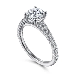 Clearance Gabriel & Co. Emberlyn - Platinum Round Diamond Engagement Ring