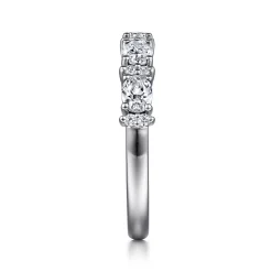 Outlet Gabriel & Co. Emelia - 14K White Gold Oval Diamond Anniversary Band - 0.8 ct