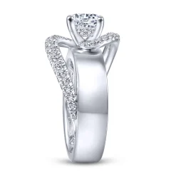 Outlet Gabriel & Co. Emerie - 14K White Gold Round Diamond Engagement Ring