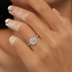 Online Gabriel & Co. Emersin - 14K White Gold Twisted Cushion Cut Diamond Engagement Ring