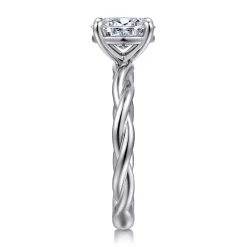 Sale Gabriel & Co. Emersin - 14K White Gold Twisted Oval Diamond Engagement Ring