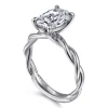 Clearance Gabriel & Co. Emersin - 14K White Gold Twisted Oval Diamond Engagement Ring