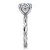 Clearance Gabriel & Co. Emersin - 14K White Gold Twisted Round Diamond Engagement Ring