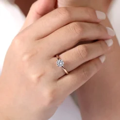 Online Gabriel & Co. Emma - 14K Rose Gold 6 Prong Round Solitaire Engagement Ring