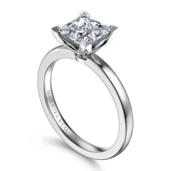 Hot Gabriel & Co. Emma - 14K White Gold Princess Cut Solitaire Engagement Ring