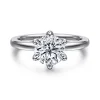 Hot Gabriel & Co. Emma - 14K White Gold 6 Prong Round Solitaire Engagement Ring