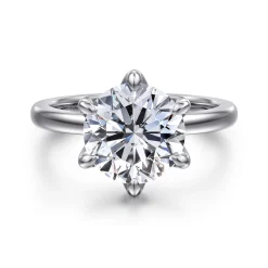 Gabriel & Co. Emma - 14K White Gold Round Solitaire Engagement Ring