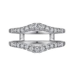 New Gabriel & Co. Emmalynn - 14K White Gold Diamond Ring Enhancer - 0.45 ct