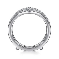 New Gabriel & Co. Emmalynn - 14K White Gold Diamond Ring Enhancer - 0.45 ct