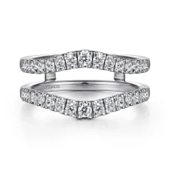 Outlet Gabriel & Co. Emmarie - 14K White Gold Diamond Ring Enhancer - 0.5 ct