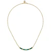 Sale Gabriel & Co. Enamel - 14K Yellow Gold Bujukan Bar Necklace with Chrome Green Enamel