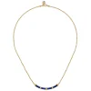 Gabriel & Co. Enamel - 14K Yellow Gold Bujukan Bar Necklace with Chrome Blue Enamel