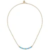 Hot Gabriel & Co. Enamel - 14K Yellow Gold Bujukan Bar Necklace with Dusk Blue Enamel