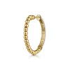 Outlet Gabriel & Co. Enamel - 14K Yellow Gold Bujukan Beads Classic Hoop Pyramid Earrings with White Enamel