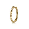 Online Gabriel & Co. Enamel - 14K Yellow Gold Bujukan Beads and Diamond Split Classic Hoop with White Enamel