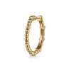 Gabriel & Co. Enamel - 14K Yellow Gold Bujukan Beads and Bar Split Classic Hoop with White Enamel