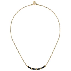 Online Gabriel & Co. Enamel - 14K Yellow Gold Bujukan Bar Necklace with Black Enamel