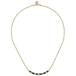 Hot Gabriel & Co. Enamel - 14K Yellow Gold Diamond Bar Necklace with Black Enamel