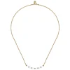 Sale Gabriel & Co. Enamel - 14K Yellow Gold Diamond Bar Necklace with White Enamel