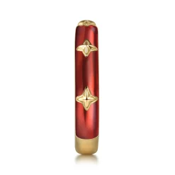 Gabriel & Co. Enamel - 14K Yellow Gold Star Split Stackable with Chrome Red Enamel