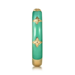 New Gabriel & Co. Enamel - 14K Yellow Gold Star Split Stackable with Mint Green Enamel