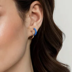 Discount Gabriel & Co. Enamel - 14K Yellow Gold Stuggeis with Blue Enamel