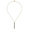 Clearance Gabriel & Co. Enamel - 14K Yellow Gold Vertical Bar Necklace with Black Enamel