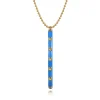 Hot Gabriel & Co. Enamel - 14K Yellow Gold Vertical Bar Necklace with Blue Enamel