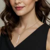 Gabriel & Co. Enamel - 14K Yellow Gold Vertical Bar Necklace with White Enamel