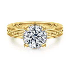 Online Gabriel & Co. Eniko - 14K Yellow Gold Round Diamond Engagement Ring