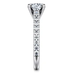 Discount Gabriel & Co. Erica - 14K White Gold Round Diamond Engagement Ring