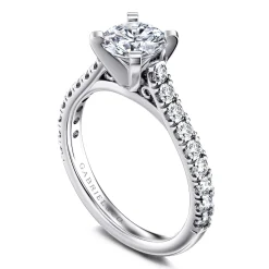 Discount Gabriel & Co. Erica - 14K White Gold Round Diamond Engagement Ring