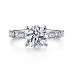 Sale Gabriel & Co. Erica - 14K White Gold Round Diamond Engagement Ring