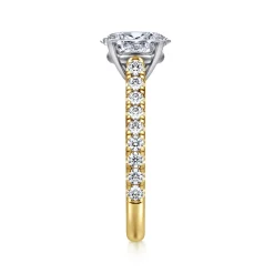 Online Gabriel & Co. Erica - 14K White-Yellow Gold Oval Diamond Engagement Ring