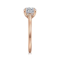 New Gabriel & Co. Ericka - 14K Ros+D145e Gold Round Diamond Engagement Ring