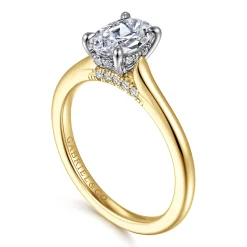 Best Gabriel & Co. Ericka - 14K White and Yellow Gold Oval Diamond Engagement Ring