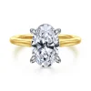 Clearance Gabriel & Co. Ericka - 14K White and Yellow Gold Oval Diamond Engagement Ring