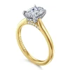 Best Gabriel & Co. Ericka - 14K White and Yellow Gold Oval Diamond Engagement Ring