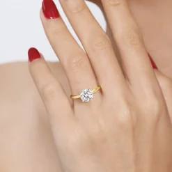 Best Gabriel & Co. Ericka - 14K White and Yellow Gold Round Diamond Engagement Ring