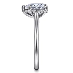 New Gabriel & Co. Ericka - 14K White Gold Pear Shape Diamond Engagement Ring