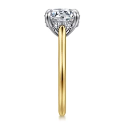 Gabriel & Co. Ericka - 14K White-Yellow Gold Round Diamond Engagement Ring