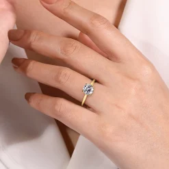 Online Gabriel & Co. Ericka - 14K Yellow Gold Round Diamond Engagement Ring